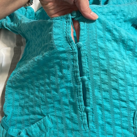 Billabong Aqua Cotton Cover-Up, hooded shirt, 10 - Picture 8 of 8